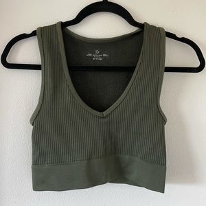 Aerie Offline Olive Green Crop Tank